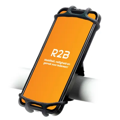 Produktbild von R2B Handy Halterung Fahrrad - Universal elastisch fahrrad Handyhalterung, Handyhalter fahrrad für Mountainbikes, Motorräder und Motorroller