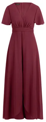Produktbild von APART Fashion Damen Chiffon Jumpsuit, Tiefer V-Ausschnitt Abendkleid, Kurze Vola