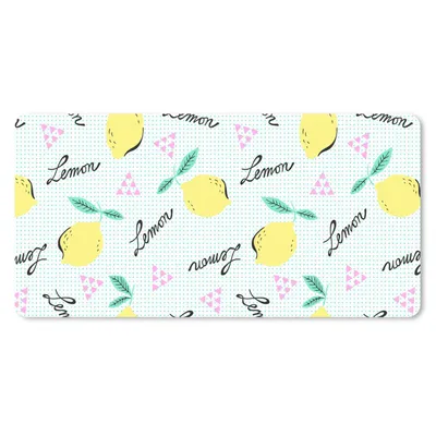 Produktbild von MuchoWow® Mauspad Mousepad Hipster - Zitrone - Pastell - Muster 60x30 cm - Mousepads - Maus Mat - Pad - Mausunterlage - Nachhaltig