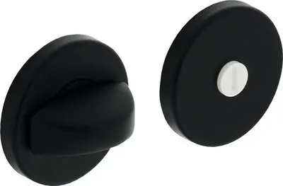 Produktbild von Rosettenpaar Intersteel WC rund schwarz matt Ø 50 mm