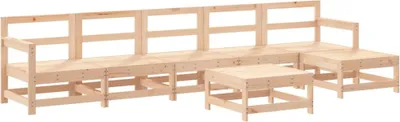 Produktbild von vidaXL 7-tlg. Garten-Lounge-Set Massivholz Kiefer