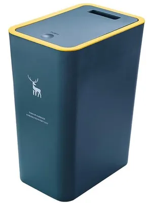 Productafbeelding van Plastic Afvalemmer met Deksel, 15 Liter