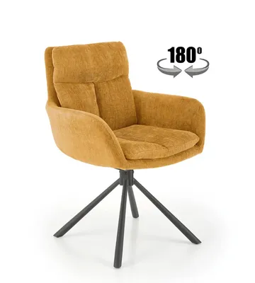 Produktbild von Stuhl K495, Senfgelb, Stoff, Metall, 60x87x65 cm