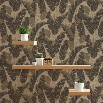 Produktbild von Tapete Matilde Bäume Blätter M1-No.11007 Vlies Beige Schwarz Tadessi 10.05 m x 0.53 m