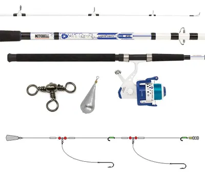 Immagine prodotto di Set completo Mitchell Neuron Dorade, composto da canna da pesca e mulinello, ideale per la pesca a fondo
