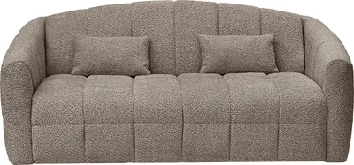 Produktbild von Sofa 4-Sitzer mit Schlaffunktion – Bouclé-Stoff – Taupe – Liegefläche 160 cm + Matratze 13 cm – RETUNA