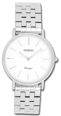 Immagine prodotto di Oozou, orologio da polso vintage, serie Damenuhr, cinturino in metallo argentato, movimento al quarzo, display analogico, modello D3UOC20405