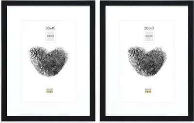 Zdjęcie produktu dla Ramy do zdjęć Deknudt, czarne, format 20 x 30 cm, z ramką, 2 sztuki, do zawieszenia