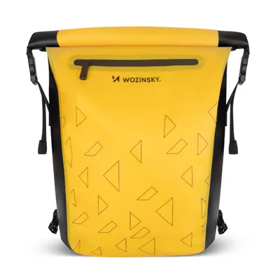 Zdjęcie produktu dla Wozinsky Wodoodporny Plecak Na Bagażnik Rowerowy Torba Rowerowa 2W1 23L Żółty (Wbb31Ye)
