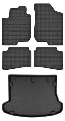 Produktbild von Gummimatten + Kofferraumwanne für Hyundai i30 I 2007-2012 (Kombi) – Schwarz, passgenau – Wielganizator