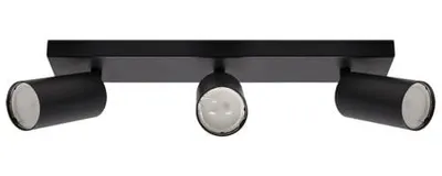 Productafbeelding van Wand- en plafondlamp, zwart, 3 lampen, 3x35W, GU10, IP20, MANAM, Ideus, 03765