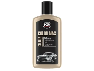 A bottle of K2 Color Max car wax.