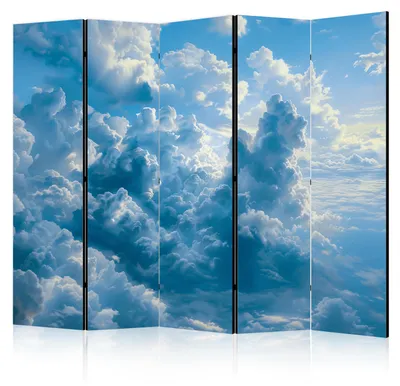 Obrázek produktu pro Paravan s potiskem "Obloha", 5 dílů, skládací, rozdělovač prostoru, rozměry 225 cm x 172 cm