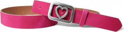 Produktbild von FRONHOFER süßer Damen Ledergürtel 3 cm, echt Leder, Herz Gürtelschnalle, silber