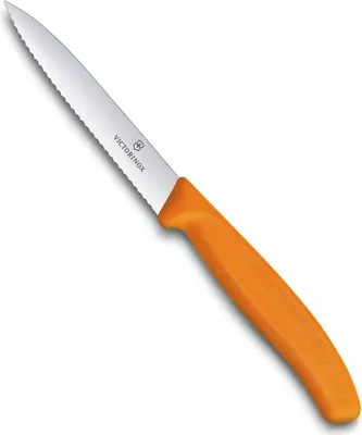 Produktbild von Victorinox SwissClassic Gemüsemesser Mittelspitz Wellensch 10 cm orange
