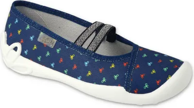 Produktbild von BEFADO Mädchen Hausschuhe Ballerinas Flexible weiche Innensohle, Blau 31