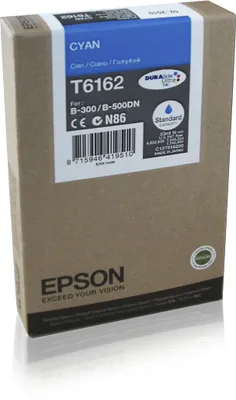 Obrázek produktu pro Epson ink tank Cyan T6162 DURABrite Ultra Ink, Azurová, 53 ml, 1 kusů