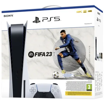Sony PlayStation 5 Disc Edition 825 GB & FIFA 23 [PEGI] - Spielekonsole - weiß