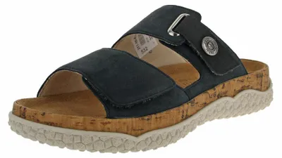 Produktbild von Rieker FSK Damen Pantoletten Hausschuhe Sandalen dunkelblau 43