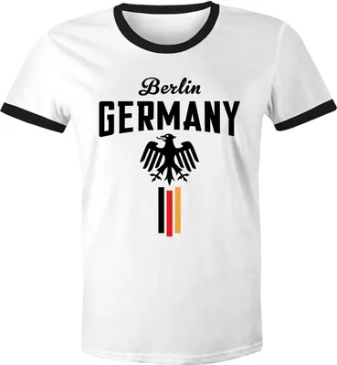 Produktbild von Herren Retro WM-Shirt Fan-Shirt Deutschland Fußball Weltmeisterschaft 2018 Berlin Adler Moonworks® weiß-schwarz 3XL