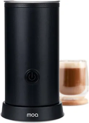 Produktbild von MOA Elektrischer Milchaufschäumer - 2-in-1 - Praktischer Milchschäumer - 240 ML - Für Cappuccino - Milchquirl - Schwarz