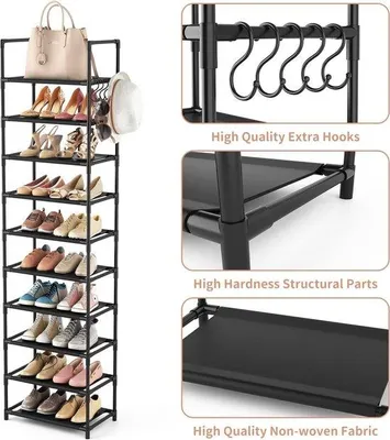 Image de Étagère à chaussures à 10 compartiments - Étagère pour chaussures