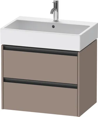 Produktbild von Duravit Ketho.2 Wastafelonderkast 68,4x46x54,9 cm Mat Basalt
