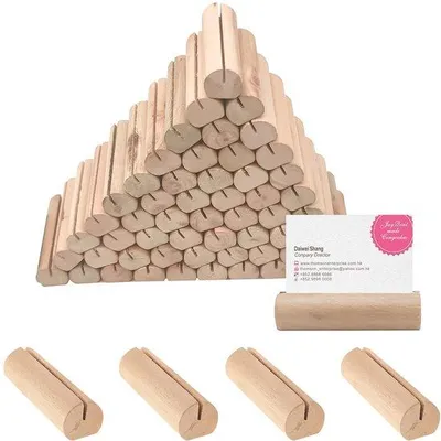 Produktbild von Massivholz-Kartenhalter, 60 Stück, Tischkartenhalter, Banket- und Festtafeltischdeko