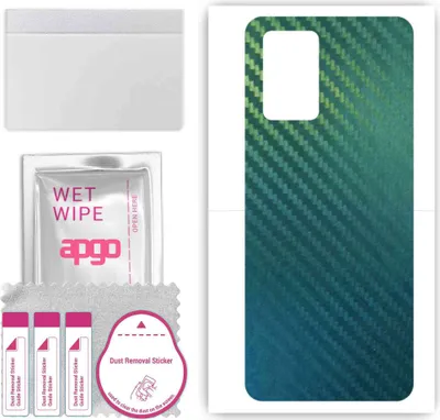 Produktbild von apgo Rückseite Schutzfolie, Skin, kompatibel mit Oppo F19s, Hinten Displayschutzfolie aus Vinylfolie, kratzfest, einfache Montage - Kohlenstoff-Chamäleon CAKA1