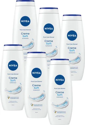 Produktbild von NIVEA NIVEA Crème Soft Duschcreme - Body Wash - Feuchtigkeitsspendende Duschcreme - 6 x 500 ml - Vorteilspackung