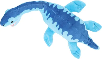 Zdjęcie produktu dla Pluszowy dinozaur Plesiosaurus, realistyczna niebieska miękka zabawka do sypialni