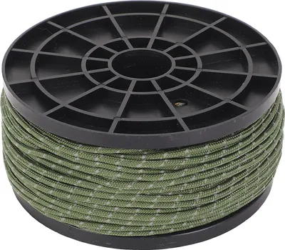 Produktbild von Reflektierendes Paracord-Seil, 164 Fuß, PP, 2,5 mm dünn, winddicht, tragbar, Zelt-Fallschirmschnur für Outdoor-Camping, Wandern, OD Grün