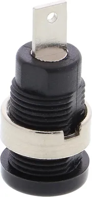 Produktbild von Buchse für Bananenstecker 4mm - verschiedene Farben : Schwarz Farbe: Schwarz