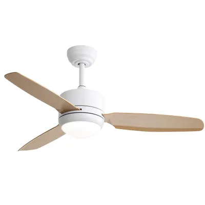 Image de KBS 46” Ventilateur de plafond intelligent et moderne avec éclairage LED et télécommande – Moteur CC silencieux, 6 vitesses