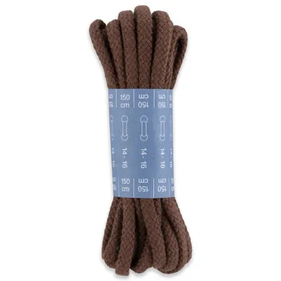 Obrázek produktu pro Šňůrové tkaničky 5 mm, 150 cm, hnědé