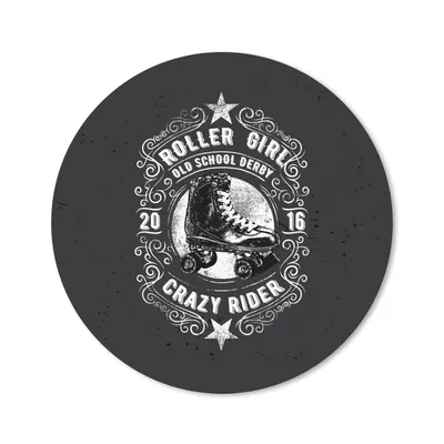 Produktbild von MuchoWow® Mauspad Mousepad Vintage - Skeeler - Schwarz 20x20 cm - Mousepads - Maus Mat - Pad - Mausunterlage - Schreibtischmatte