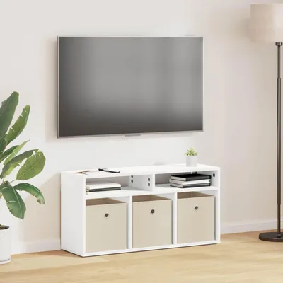 Image de Maison Exclusive - Meuble bas à tiroirs blanc 87 x 27,5 x 43 cm