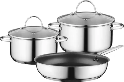 Produktbild von Neff Z943SE0 Induktionsgeeignet Kochtöpfe Edelstahl Set  2 Töpfe 1 Pfanne