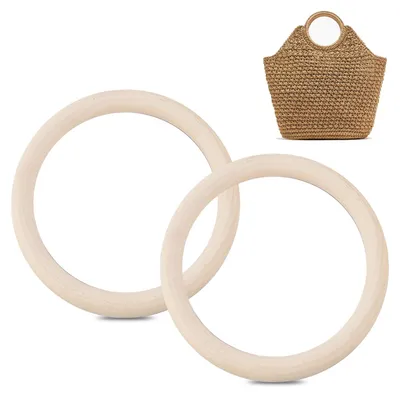 Holzringe 100 mm, 2 Stück, natur, unbehandelt, für DIY