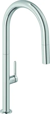 Immagine prodotto di Kludi AUREA, miscelatore monocomando per lavello, doccetta estraibile, cromato, 1 pz.