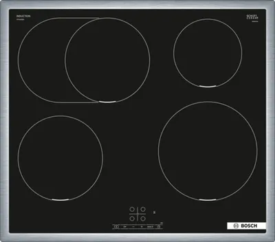 Produktbild von Bosch Serie 4 PIF645BB5E, Schwarz, Integriert, 60 cm, Zonen-Induktionskochfeld, Glaskeramik, 4 Zone(n)