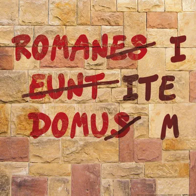 Zdjęcie produktu dla The Life of Brian Art Print Picture - Roman Wall, Romani Ite Domum (40 x 40 cm)