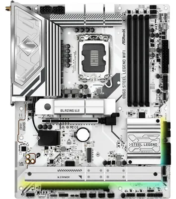 Produktbild von Asrock B860 Steel Legend WiFi, Intel, LGA 1851 (Socket V1), Intel Core Ultra (Series 2), LGA 1851, DDR5-SDRAM, 256 GB