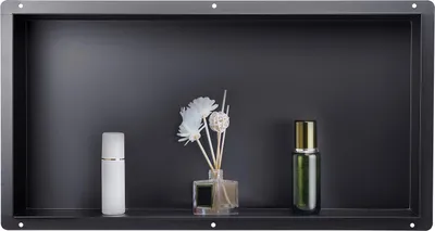 Immagine prodotto di Nicchia per doccia VEVOR, 10,16x33,02x63,5 cm, nicchia a parete senza telaio, organizzatore per shampoo in acciaio inox, resistente e facile da installare, nero per bagno