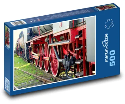 Zdjęcie produktu dla Puzzle 500 Parowa lokomotywa na torach - martinpuzzle