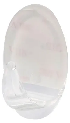 12 selbstklebende Haken, transparent, 33 x 54 mm, Kunststoff