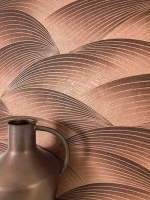 Produktbild von NEWROOM Tapete Sariel Copper Bronze Vliestapete - Modern Wellen Bogen Germany