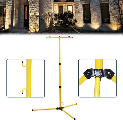 Produktbild von LARS360 Žlutý stativ pro světlomety Žlutý teleskopický stojan pro světlomety Zahradní stáj 50-150cm 3 nohy