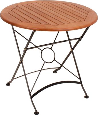 Garden Pleasure Gartentisch Wien braun rund 80,0 x 80,0 x 74,0 cm