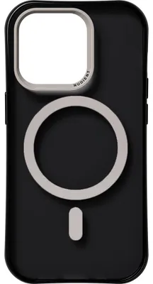 Imagen del producto de Funda MagSafe para Apple iPhone 14 - Cubierta trasera Nudient Form - Transparente/Negra